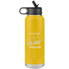 Load image into Gallery viewer, Hike More Stress Less 32 oz. Insulated Water Bottle